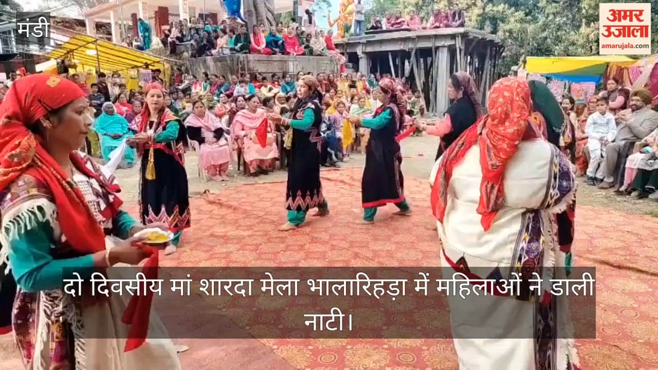 During the two-day Maa Sharda Fair in Bhalarihra, women performed the 'Nati' dance, and a tug-of-war competition was also held.