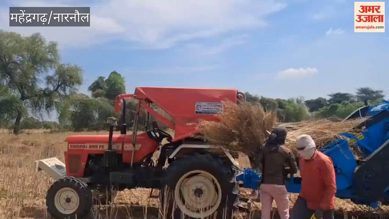 Farmers in Mahendragarh are finding the back-to-back mustard threshing machine to their liking.