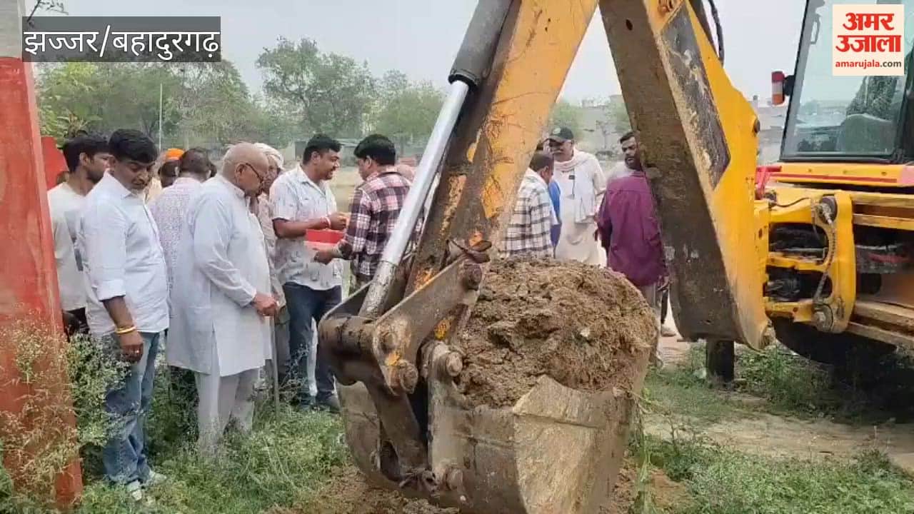Construction work on Jahar Baba's shrine at the Dada Bhaiyya Johad in Bahadurgarh has begun.