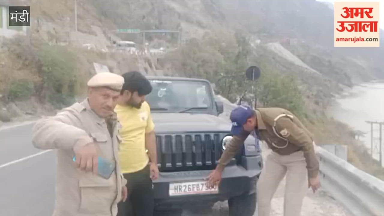 Mandi Thar Fined for Violating Rules Near Pandoh Dam Driver Had Smeared Mud on Number Plate to Evade Fine