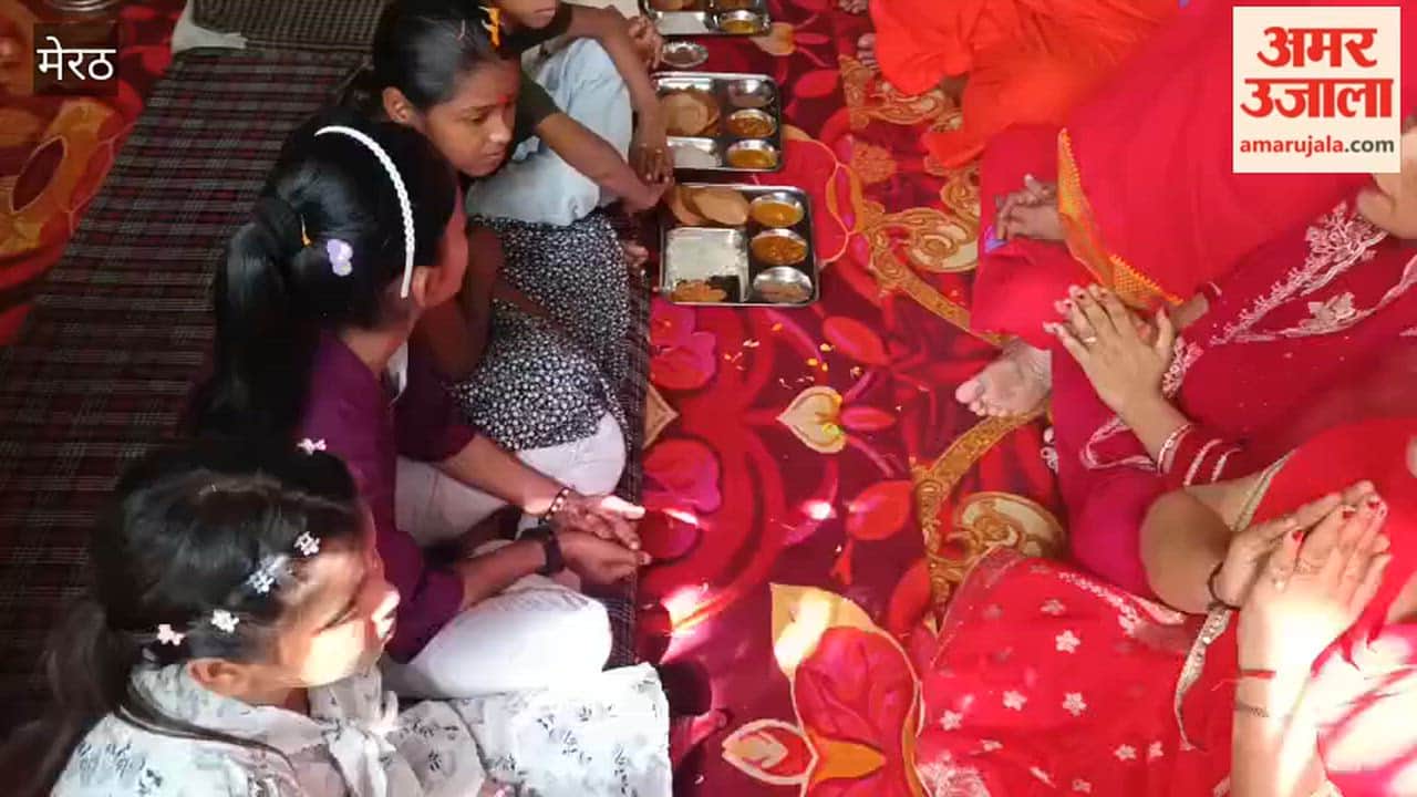 Meerut: Navratri Festival Concludes with Maa Siddhidatri Worship and Kanya Bhoj in Hastinapur