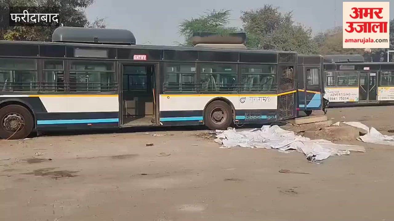 operation of buses stopped on two routes Due to dilapidated roads in Faridabad