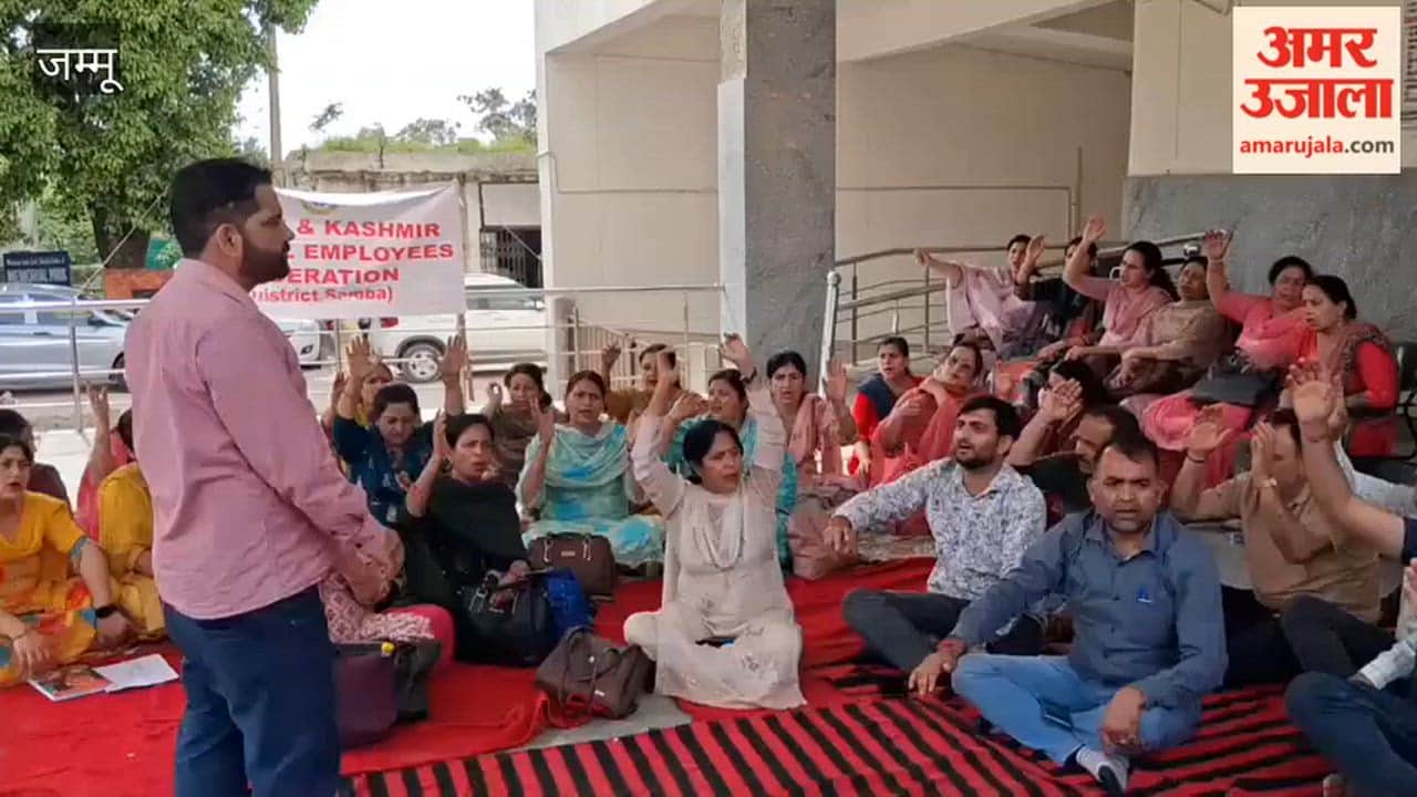 Medical staff in Jammu and Kashmir stage a three-day sit-in protest over their demands.