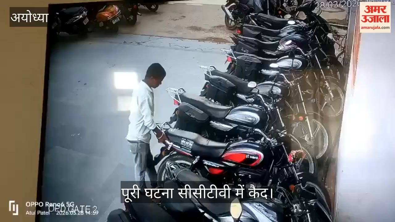 VIDEO: मेडिकल कॉलेज परिसर से मेडिकल कॉलेज के डॉक्टर की बाइक चोरी, सीसीटीवी में कैद