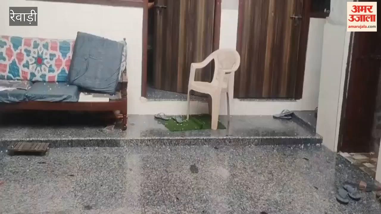 Rain and hailstorm in Bawal
