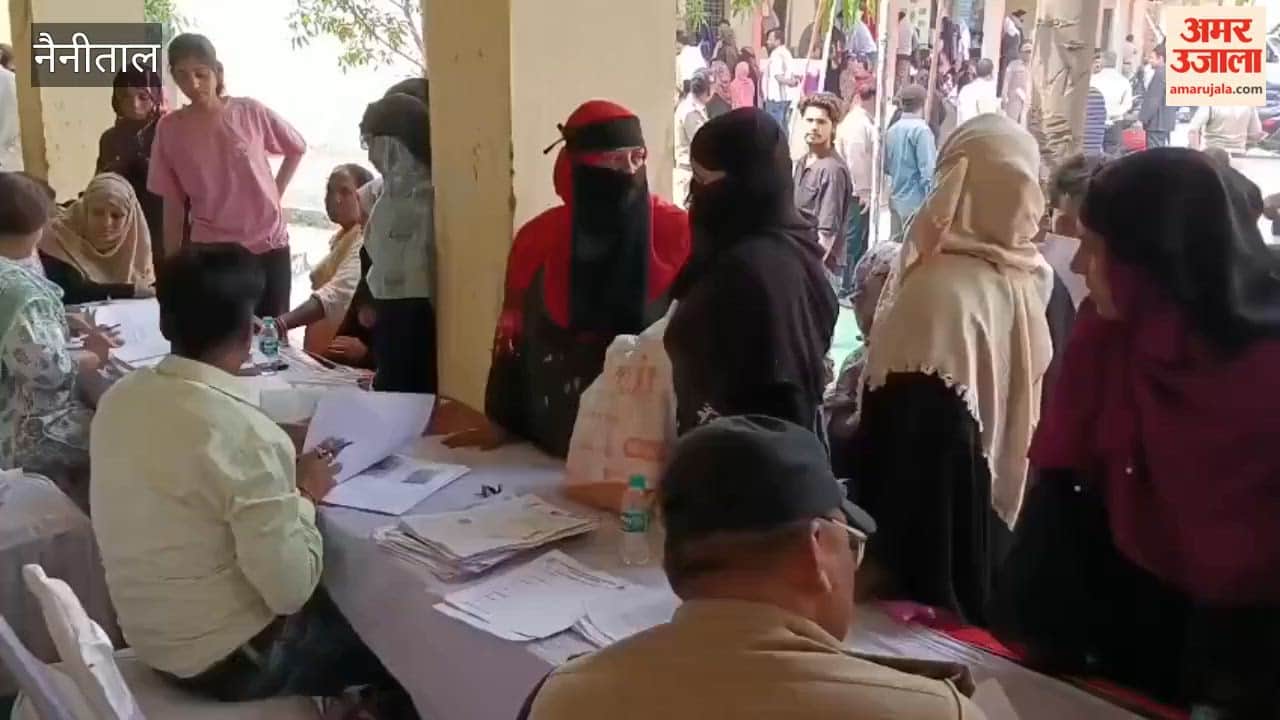 Crowds gathered at camps organised in Banbhulpura to collect forms for the Pradhan Mantri Awas Yojana