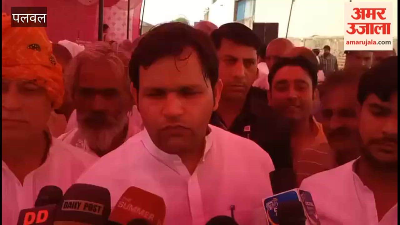 Minister of State for Sports Gaurav Gautam inaugurated construction work of community building in Kushlipur In Palwal