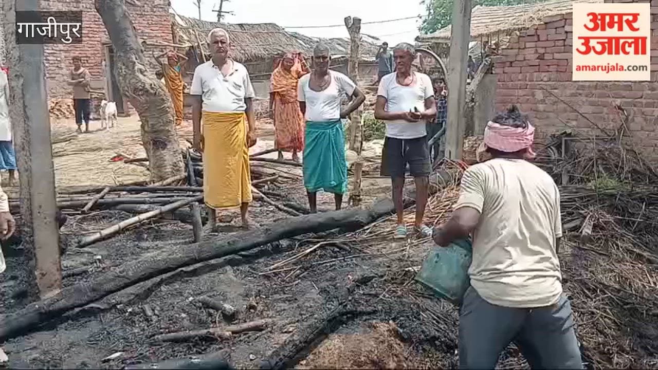 Seven Huts Destroyed by Fire Goods Worth 3 Lakh Reduced to Ashes in Mart