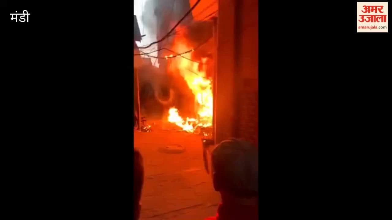 Mandi Leather Purse and Gift Shop Gutted in Bhagwan Mohalla; Loss Estimated at ₹30 Lakhs