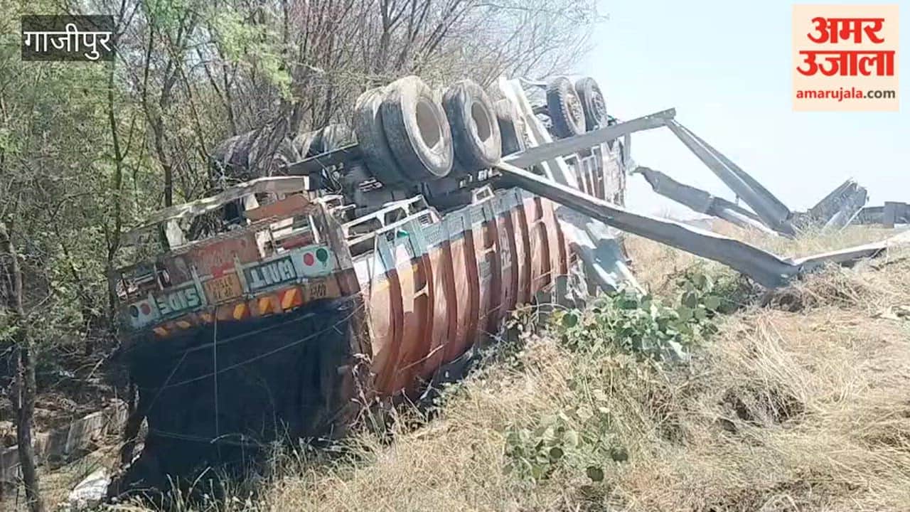 Truck Loaded with Peas and Lentils Crashes Through Railing and Flips into Gorge Driver Helper Injured