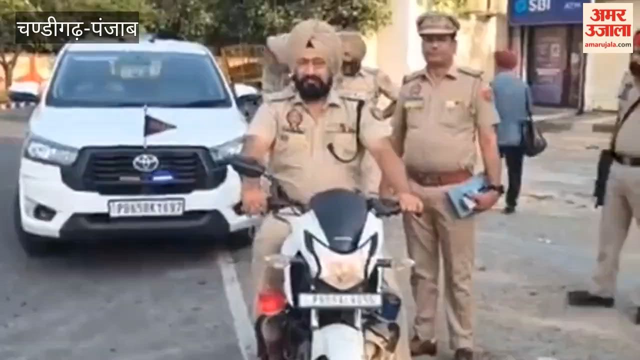 The Ferozepur SSP rode a motorcycle to take stock of security in the urban area.