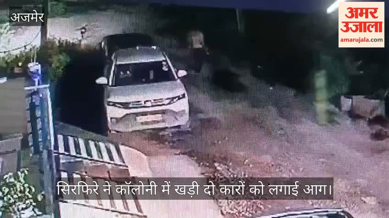 A man set fire to two cars parked in the colony incident captured on CCTV