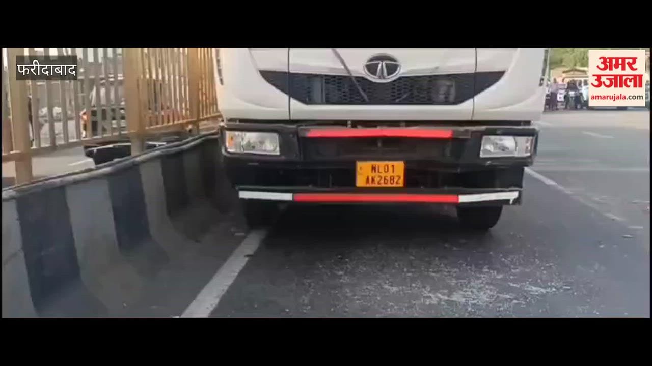 massive collision involving three vehicles on National Highway in Ballabgarh in faridabad