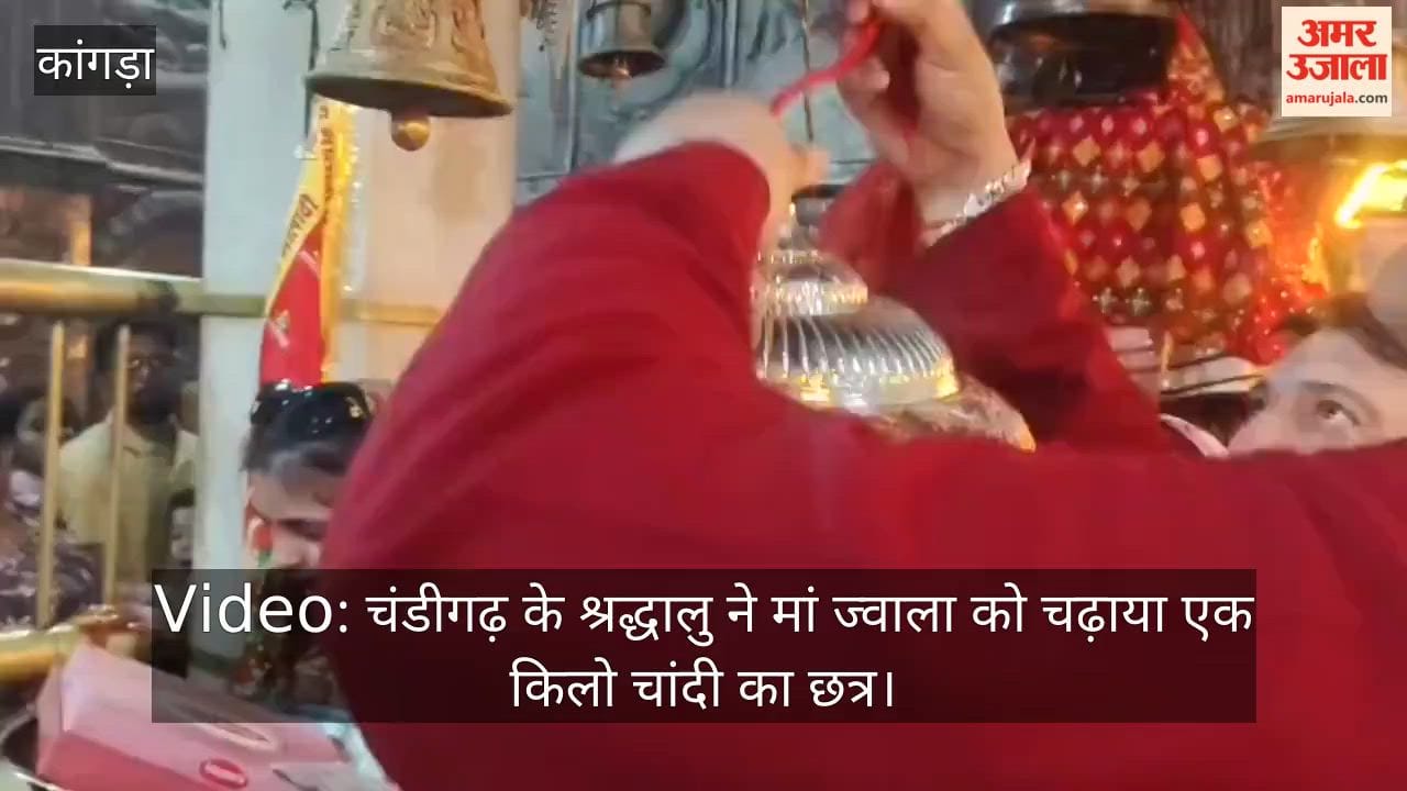 A devotee from Chandigarh offered a one-kilogram silver canopy to Goddess Jwala.