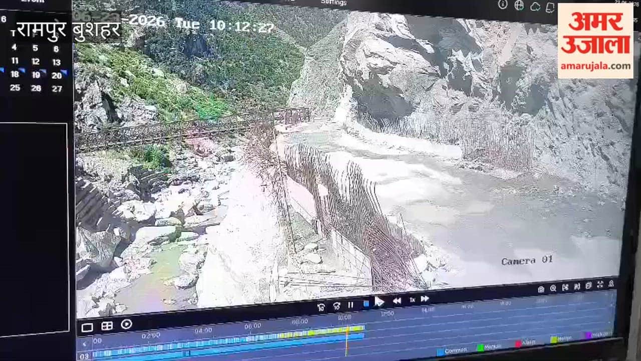 kinnaur urni sutlej bailey bridge collapse cctv video overloaded dumper