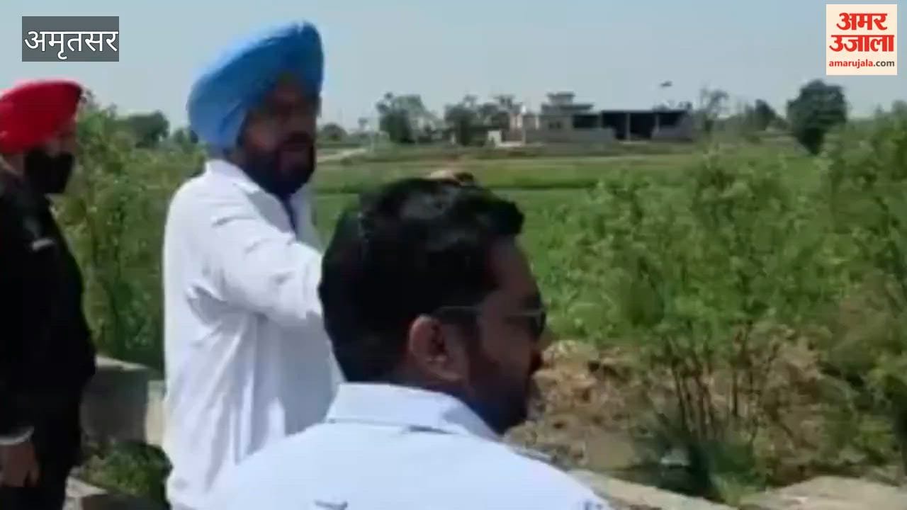 Kuldeep Singh Dhaliwal arrived to inspect the Sakki Nallah ahead of the monsoon