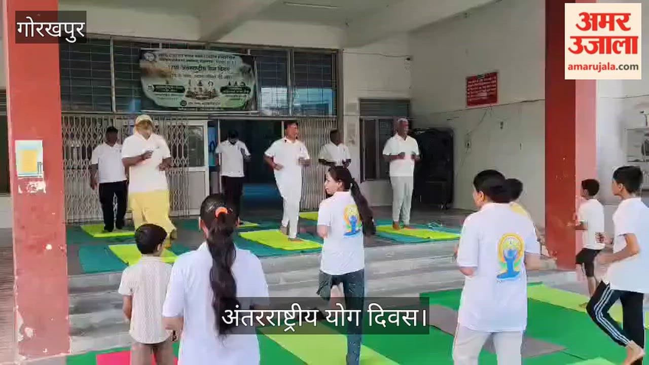 Message of a healthy life through yoga; MLA Rajesh Tripathi practices yoga.