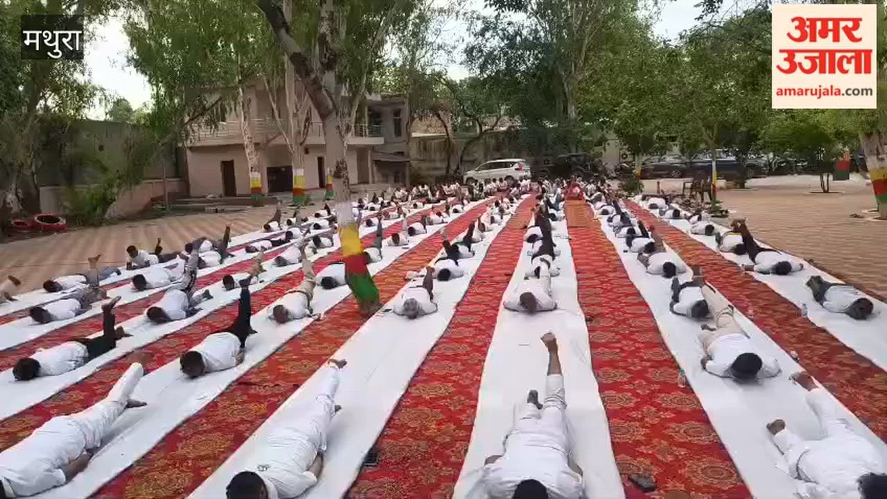 Yoga camp organized in Barsana in Mathura