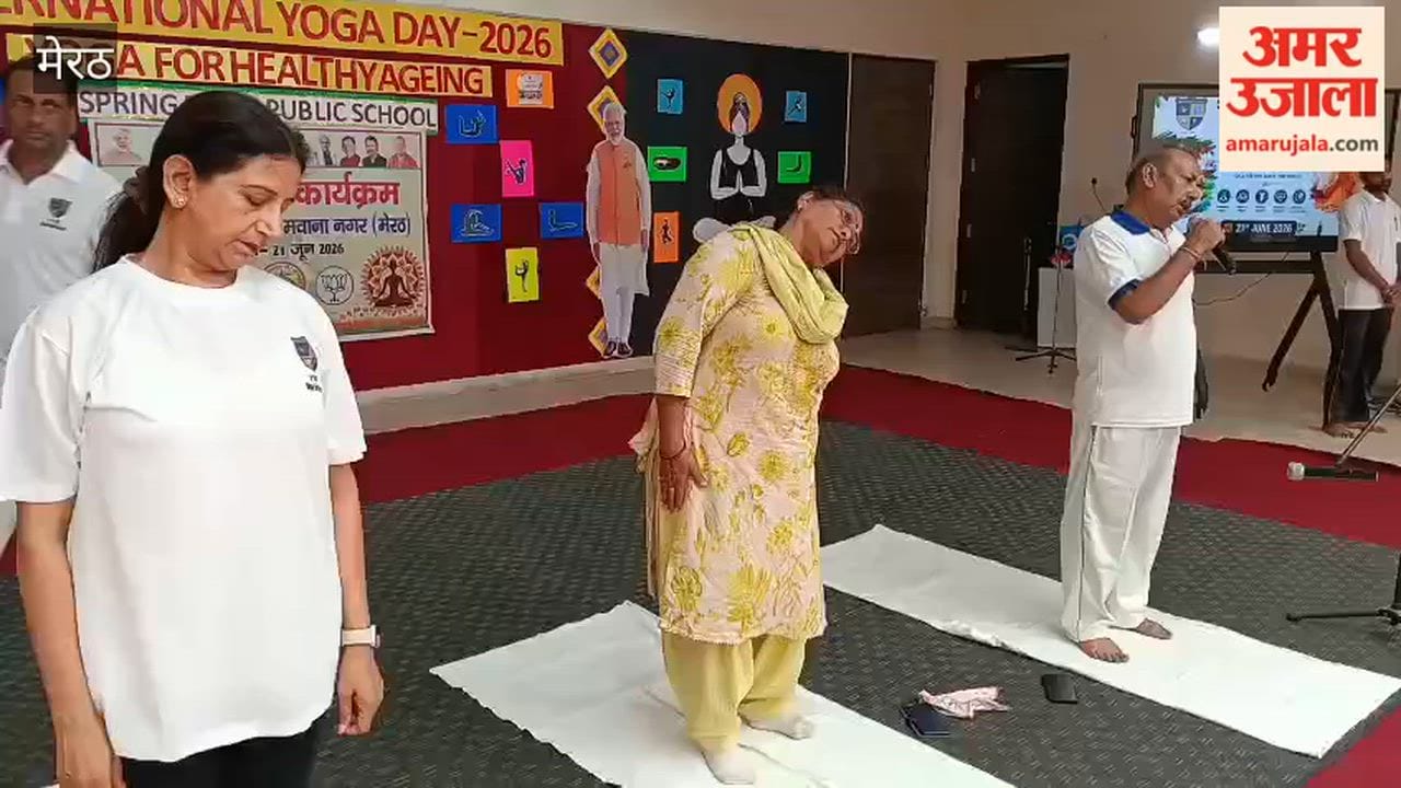 Meerut: Yoga camp organized at Spring Dales Public School, Mawana.