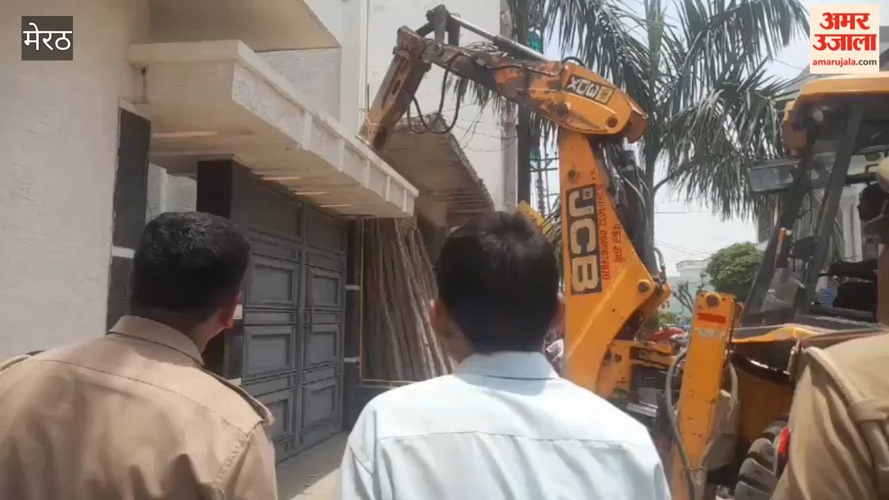 Meerut: Setback Enforcement Continues for Third Day in Central Market, Illegal Structures Demolished