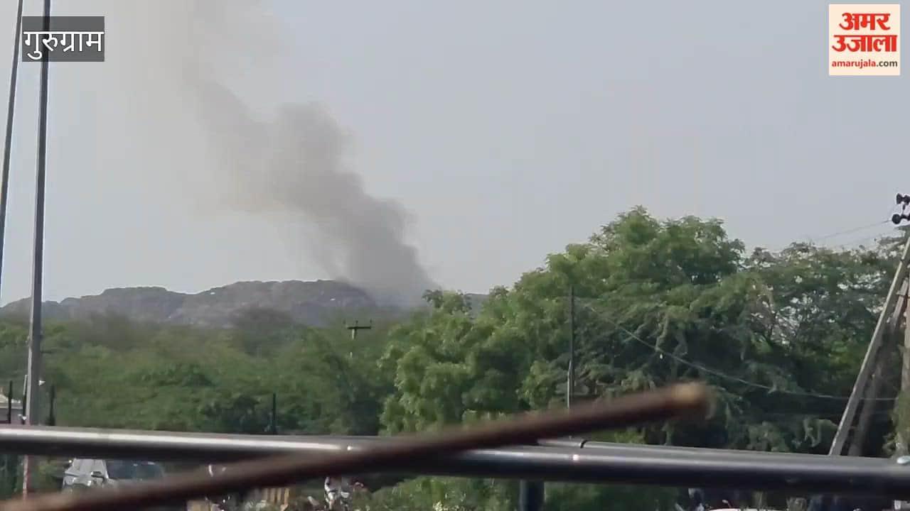 Bandhwari landfill in Gurugram ablaze again