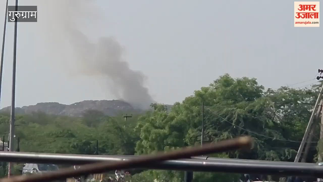 Bandhwari landfill in Gurugram ablaze again