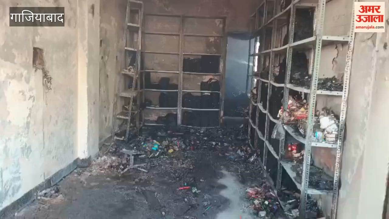 Massive fire at a stationery shop in Loni's Chirori village