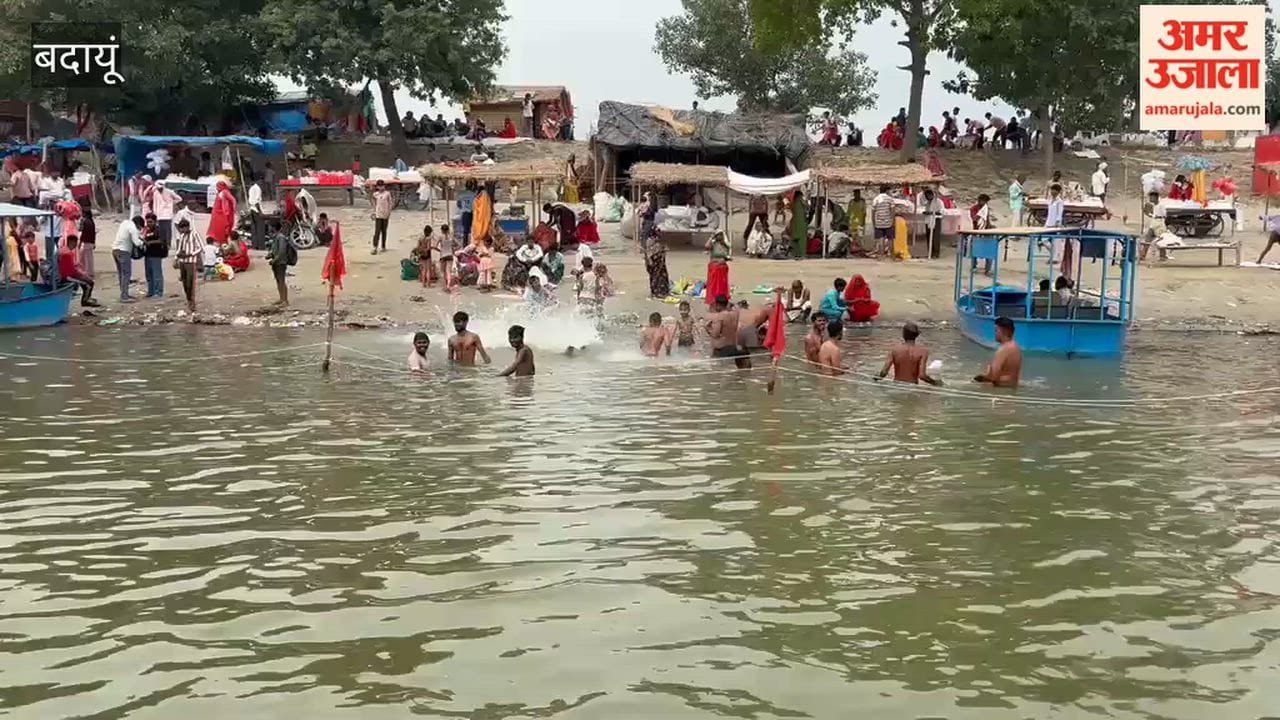 Devotees thronged Kachhla Ghat in Badaun and took a holy dip in the Ganges