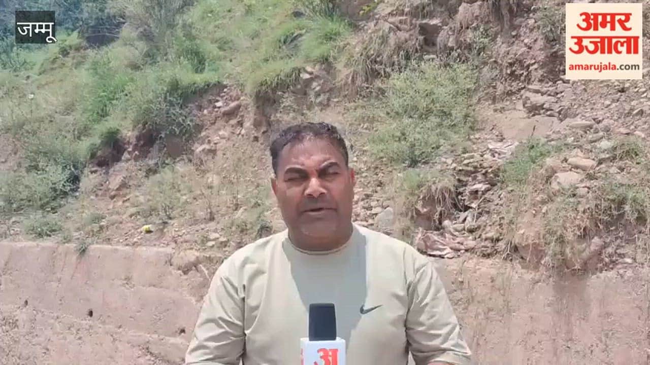 Road damaged and a section in poor condition on the Chenani-Tawi Bridge route