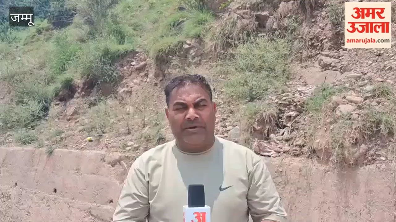 Road damaged and a section in poor condition on the Chenani-Tawi Bridge route