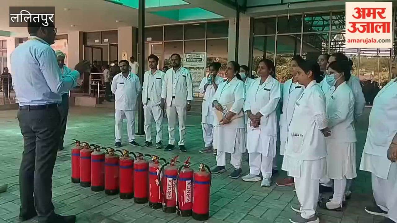 Mock drill conducted at Lalitpur Medical College for fire safety and emergency response.