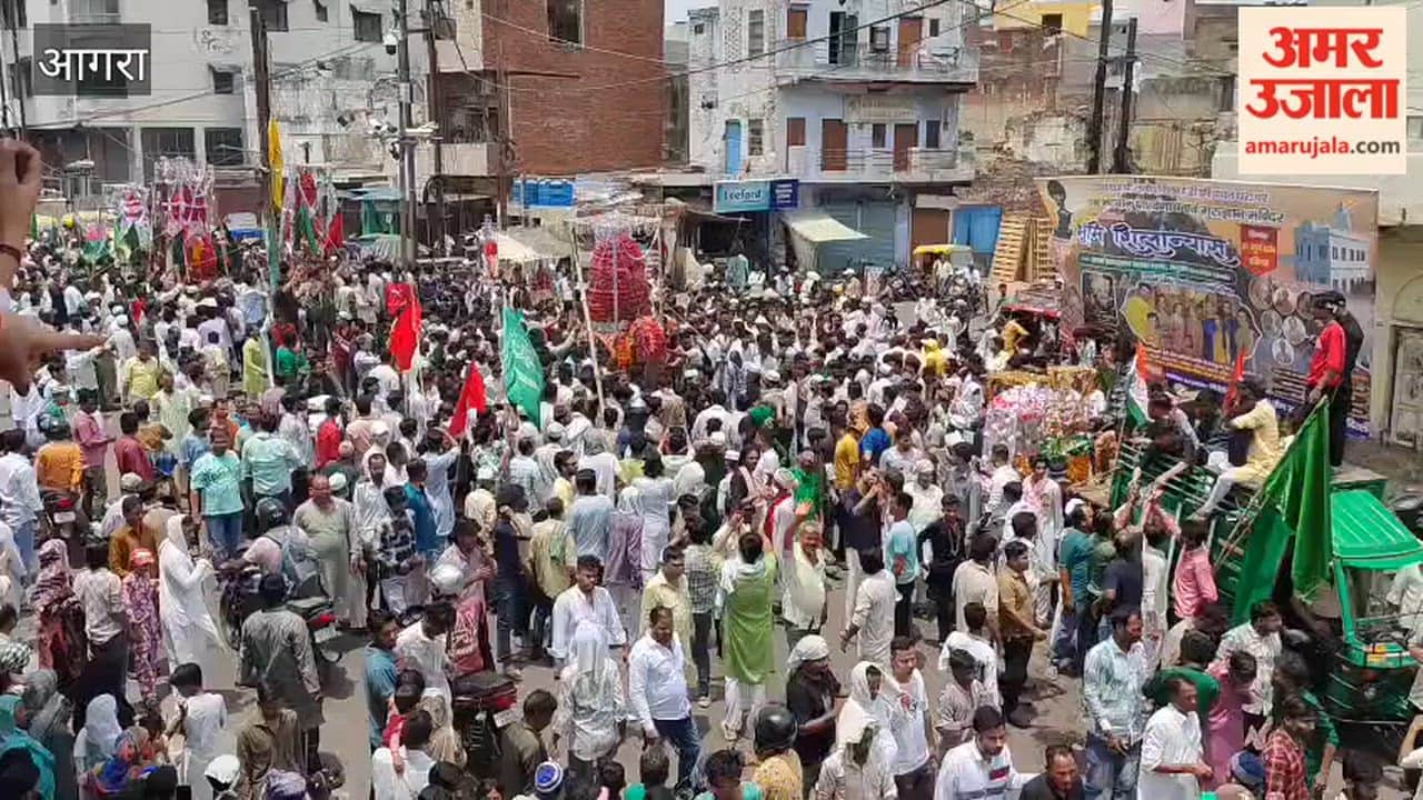 historic flower tazia was taken out in procession