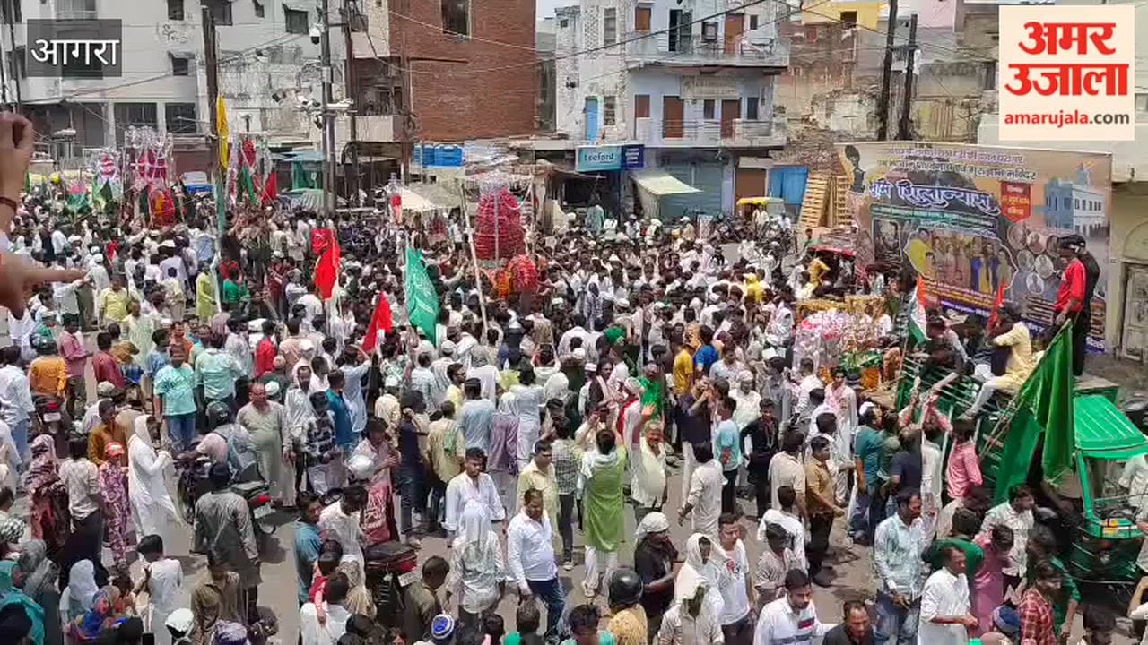 historic flower tazia was taken out in procession