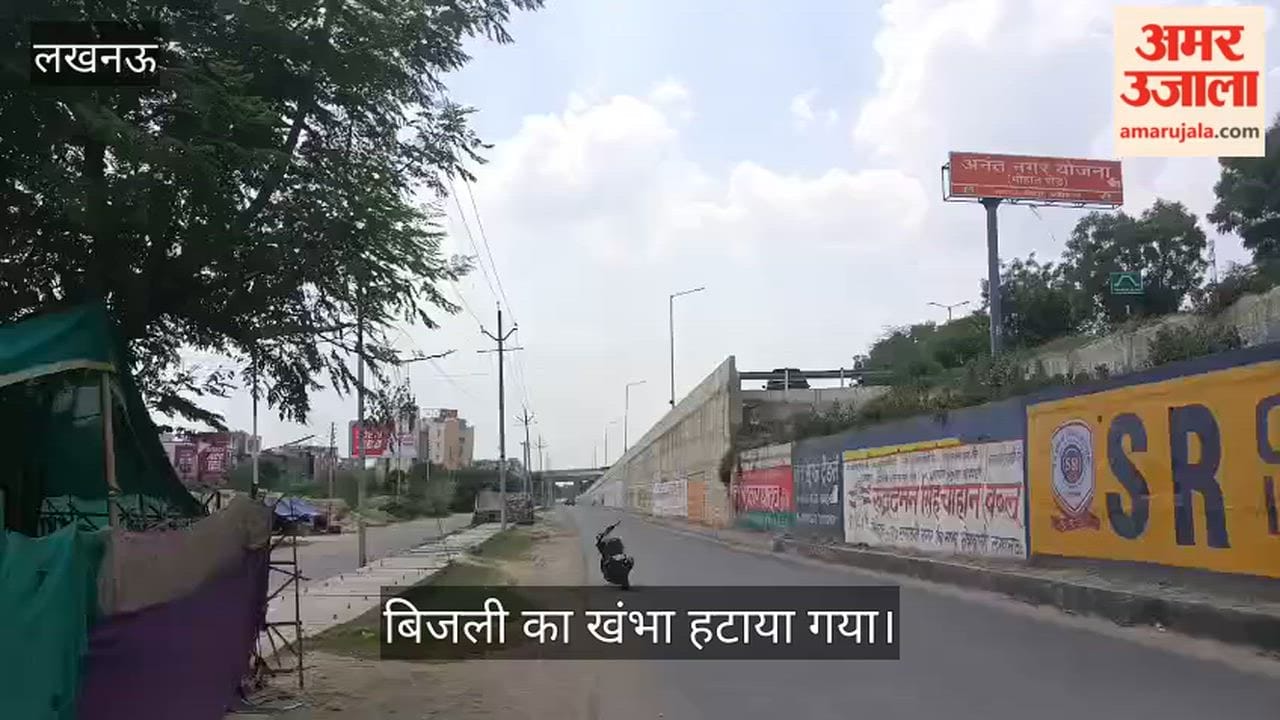 Video: लखनऊ में पेड़ की डालियों पर लटका बिजली का खंभा हटाया गया