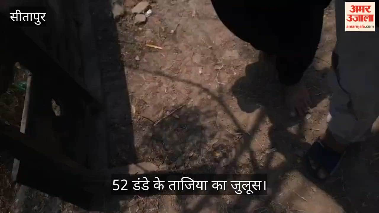VIDEO: खैराबाद में निकला 52 डंडे के ताजिया का जुलूस