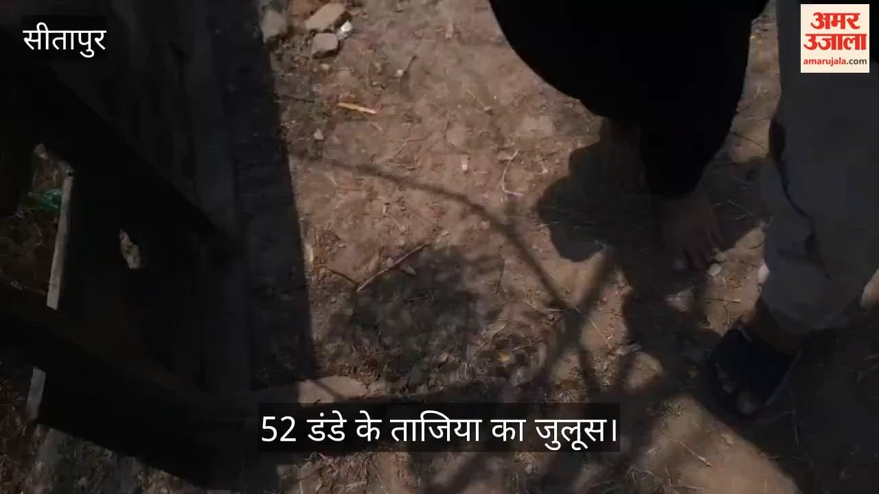 VIDEO: खैराबाद में निकला 52 डंडे के ताजिया का जुलूस