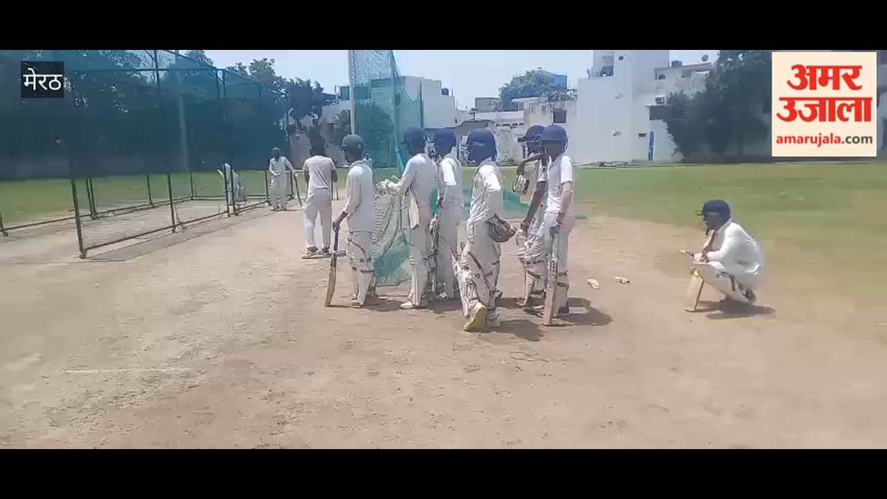 Meerut: Cricketers Participate in District Cricket Association Trials in Meerut