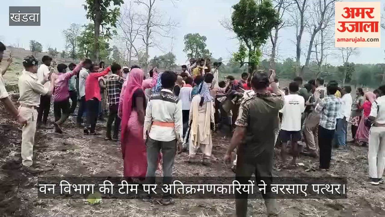 encroachers pelted stones and sticks at forest team