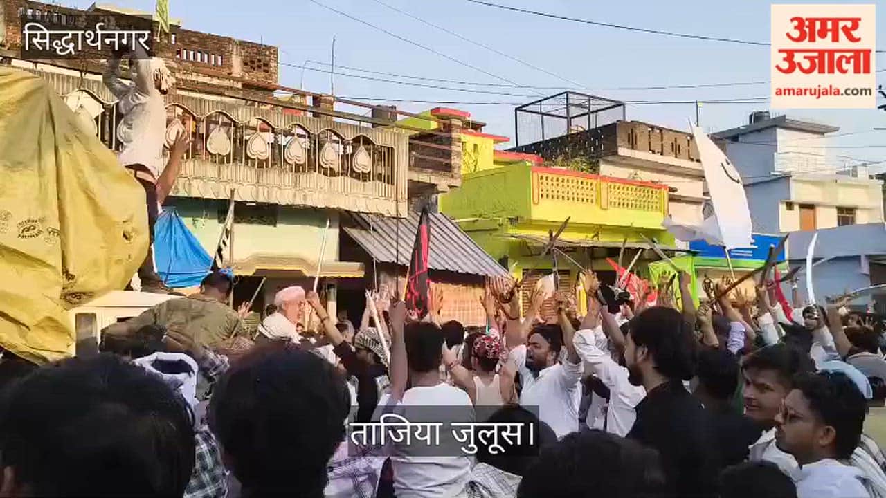 Muharram Tazia processions were taken out peacefully across the district.