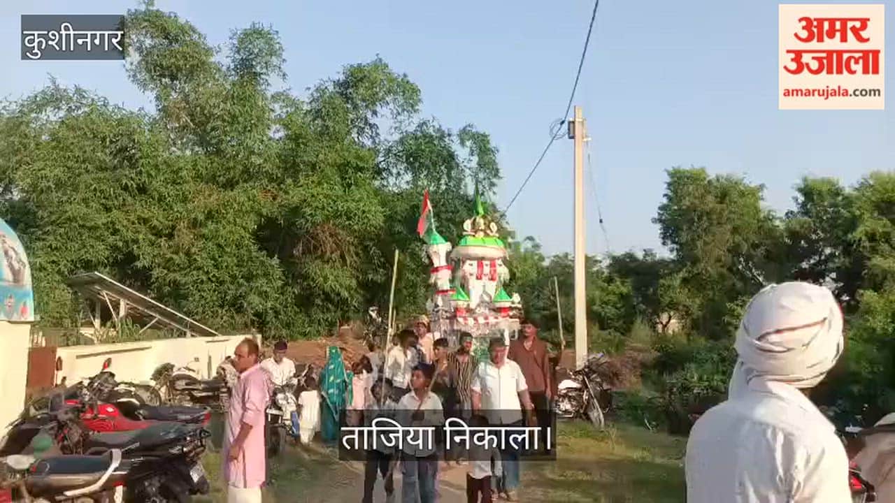 Tazia procession taken out in memory of Imam Hussain.