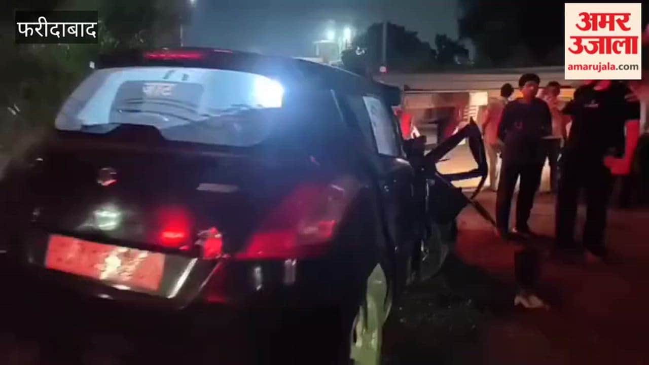 Road accident in Faridabad; two people, including the car driver, injured