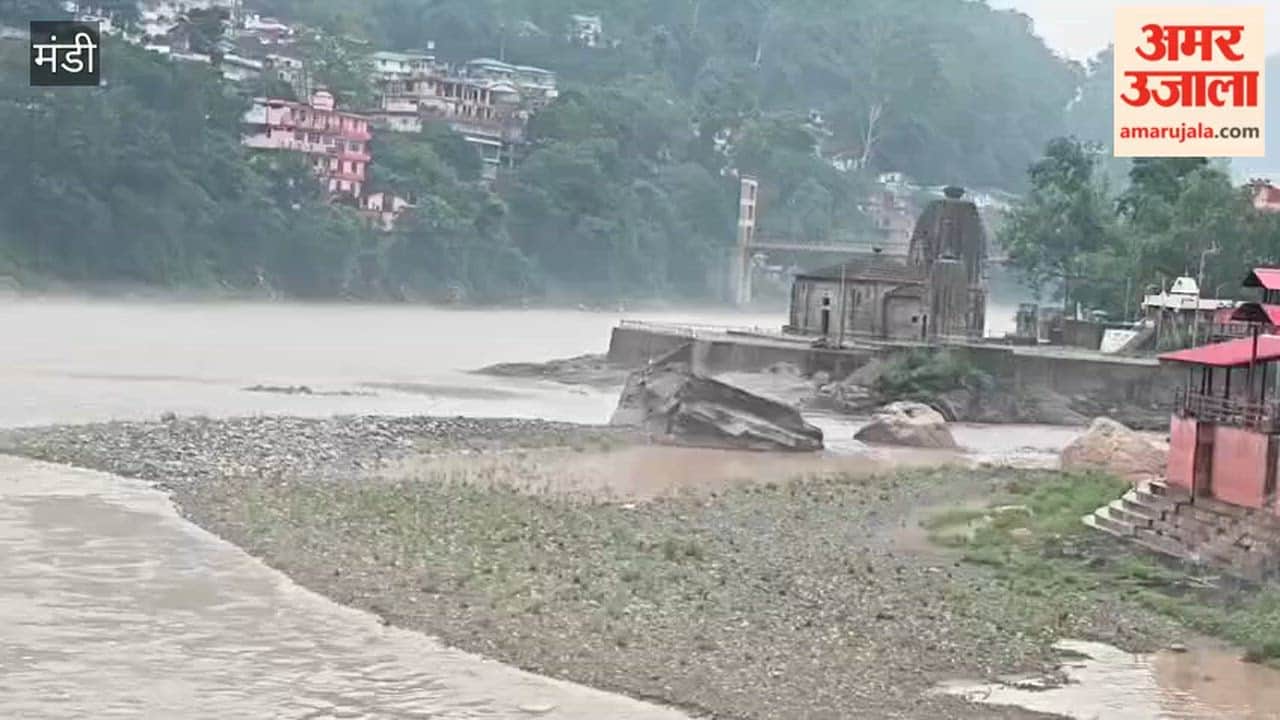 pandoh dam extra water release beas river alert mandi