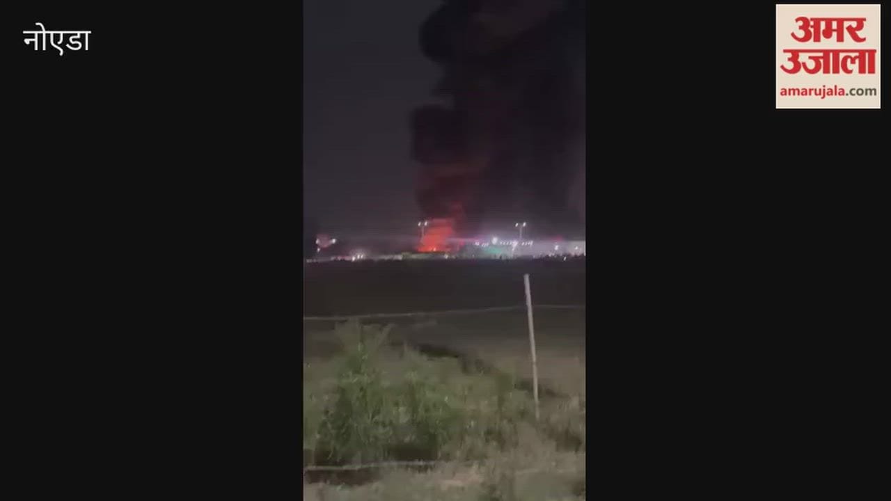 Greater Noida Massive fire breaks out at labour camp following cylinder explosion