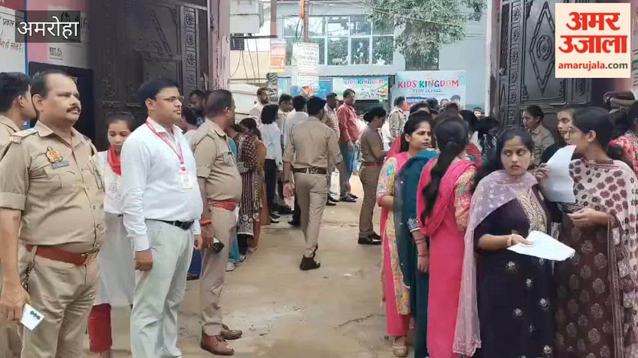 Candidates were allowed to enter the examination hall after iris scanning, biometrics, and a security check.