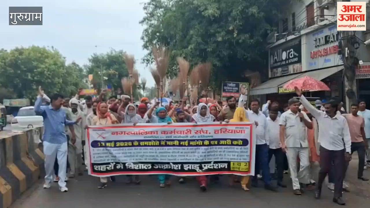 Sanitation workers in Gurugram staged protest for second consecutive day