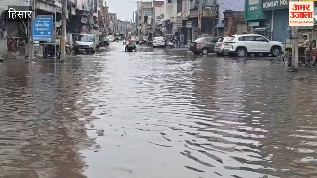 Hansi: Waterlogging follows rain; officials say drainage lines will be cleaned again after the rainy spell.