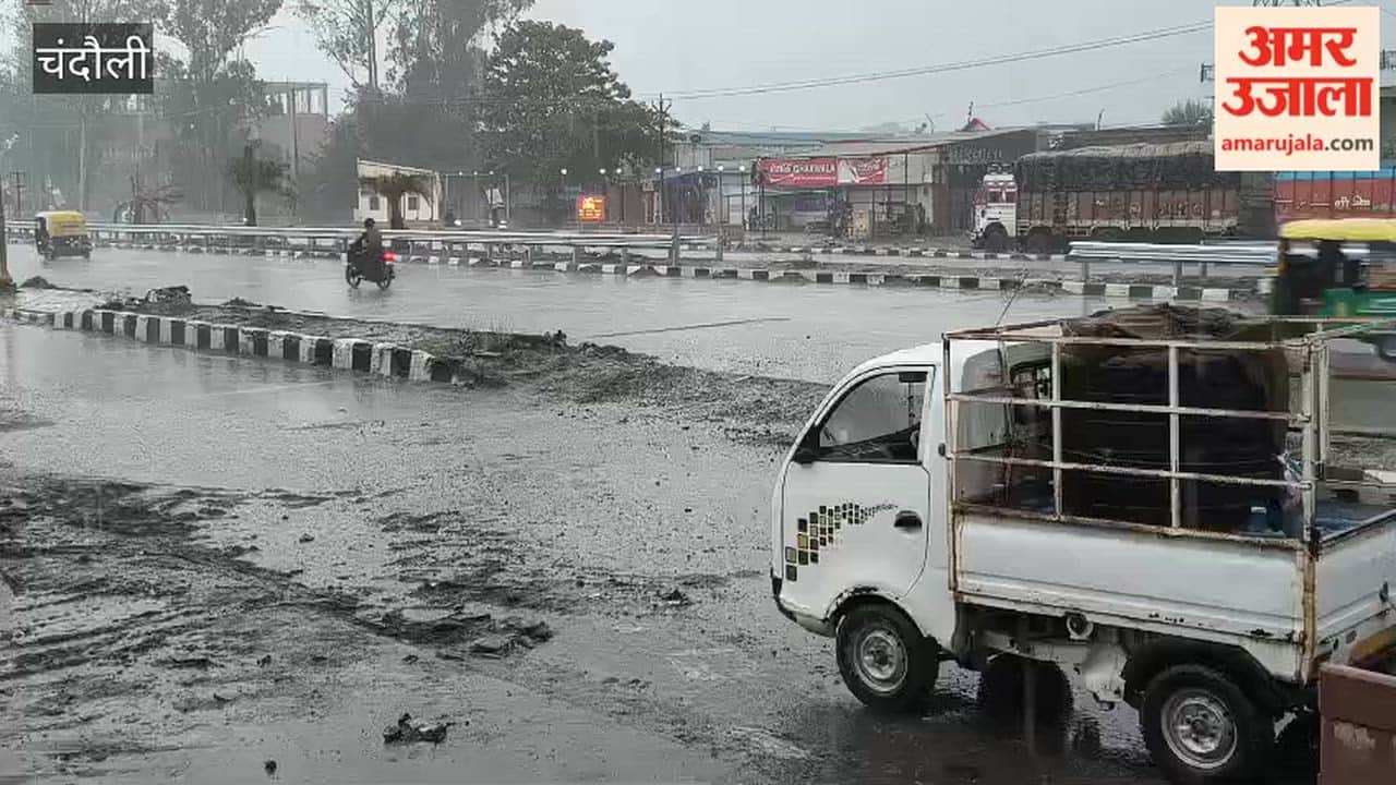 Chandauli drenched by the season's first heavy downpour; paddy transplantation gains momentum