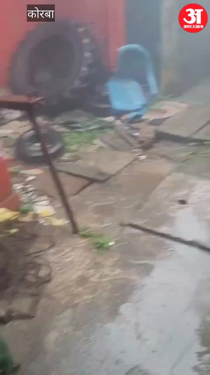 Power pole catches fire amid heavy rain sparks like fireworks for 15 minutes near Bilasa Blood Bank