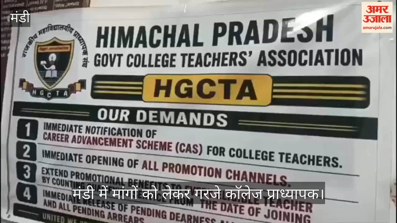 College professors in Mandi raise their voices over demands; stage protest wearing black armband