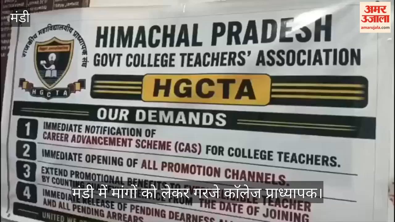 College professors in Mandi raise their voices over demands; stage protest wearing black armband
